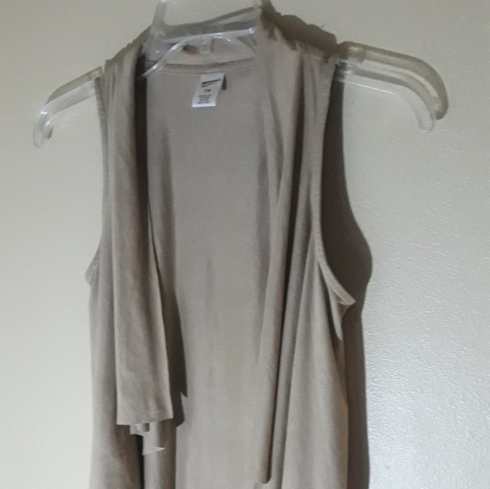 Boho faux suede fringe vest size small/medium